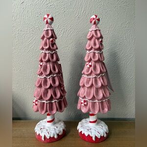 Cupcakes and Cashmere 2 Pink Tree Glitter Peppermint Candy Sparkly Christmas